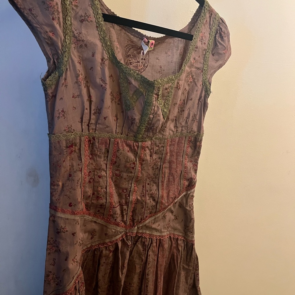 Buffalo David Bitton Brown Midi Sundress with cap sleeves